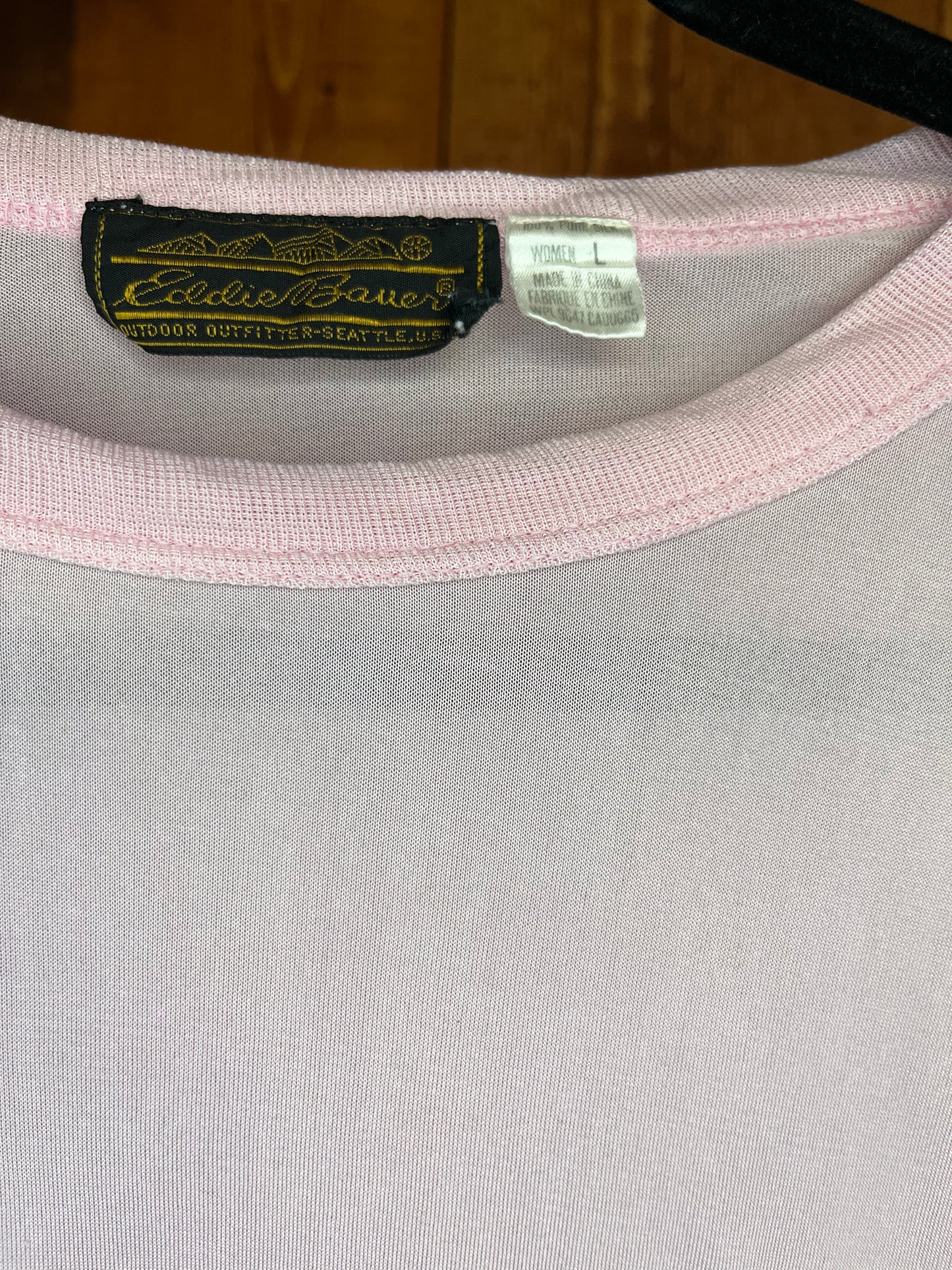 Vintage 100% silk Eddie Bauer long sleeve - L